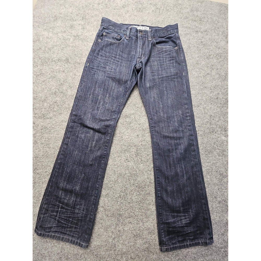 Express Jeans Rocco Slim Fit Boot Cut Blue Denim Mens 34x30 Medium Wash